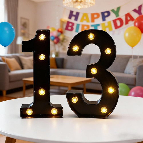 Led light numbers marquee - up,