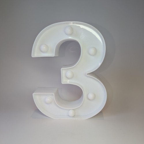 Led light number white - led, up