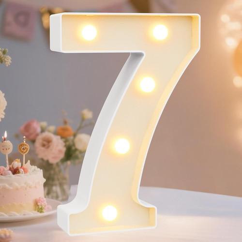 Decorative led light number - up,