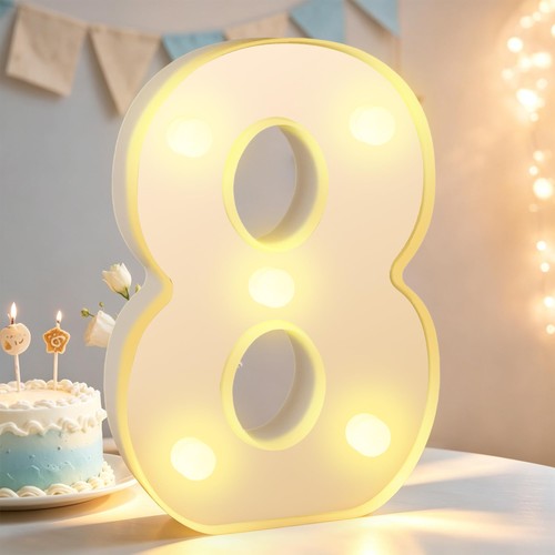 Light number marquee - number, 8,