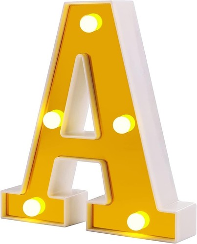 Practical gold led letter - practical,