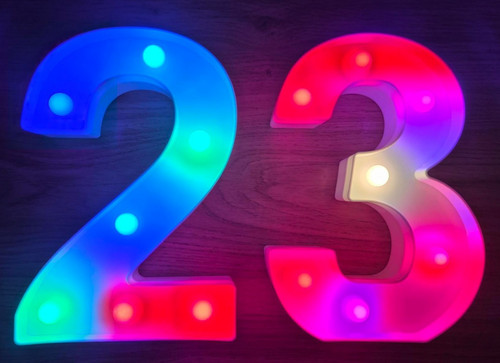 Decorative led light number - decorative, up
