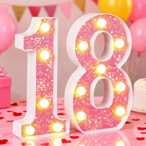 18th birthday decorations led - birthday,