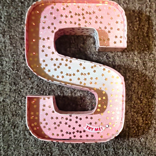 Led marquee letter - s, night