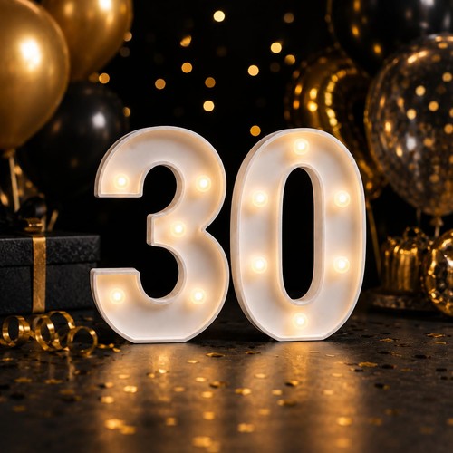 30th birthday led light - light, up