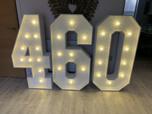 4ft marquee numbers and - 4ft,