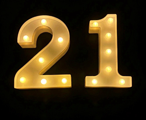 Led light marquee number - 21,