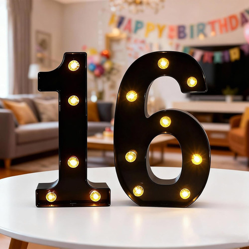 Led light numbers marquee - up, numbers,
