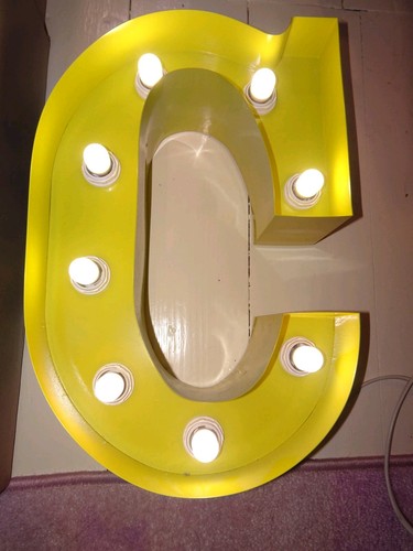 Metal letter light lamp - letter,
