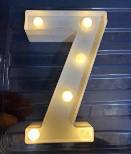 White led illuminated number - illuminated, 7