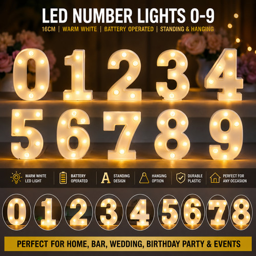 1pc 16cm led number - 1pc,