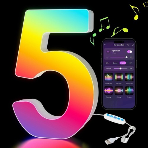 Led number lights rgb colour - number,
