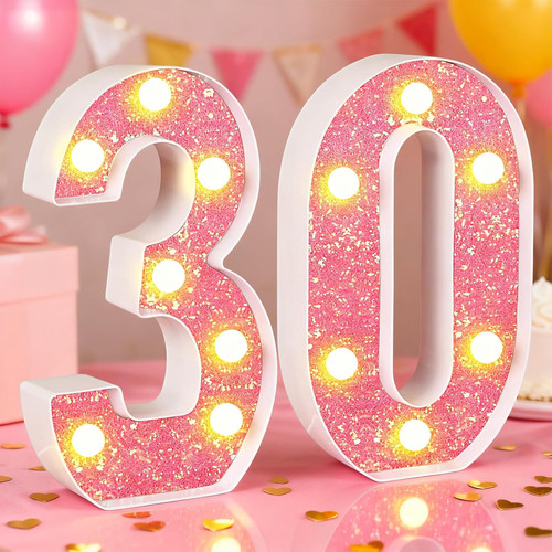 30th birthday decorations led - birthday,
