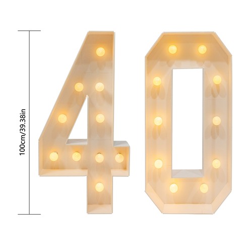 40 birthday number - 39"in, h