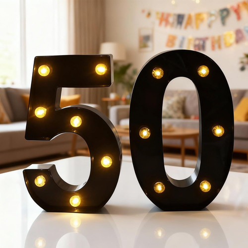 Led light numbers - light, up