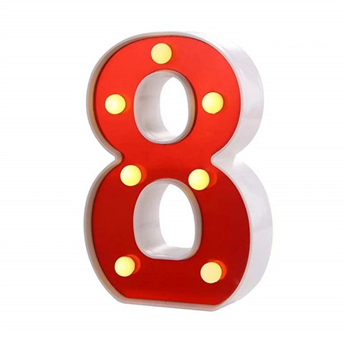 Practical red led number - red,