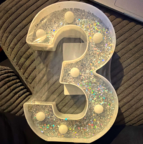 Led light marquee number 3 - marquee,