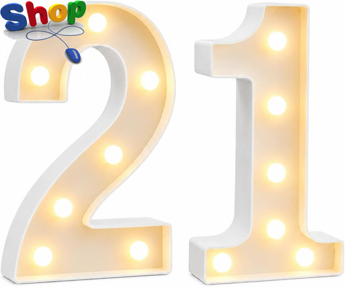 Led light numbers 20cm - light, up