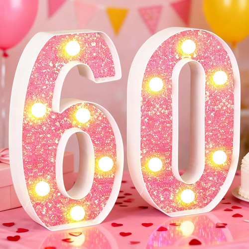 60th birthday decorations led - birthday,